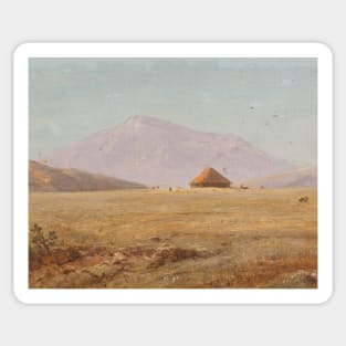 Mountain Plateau with Hut by Frederic Edwin Church Sticker